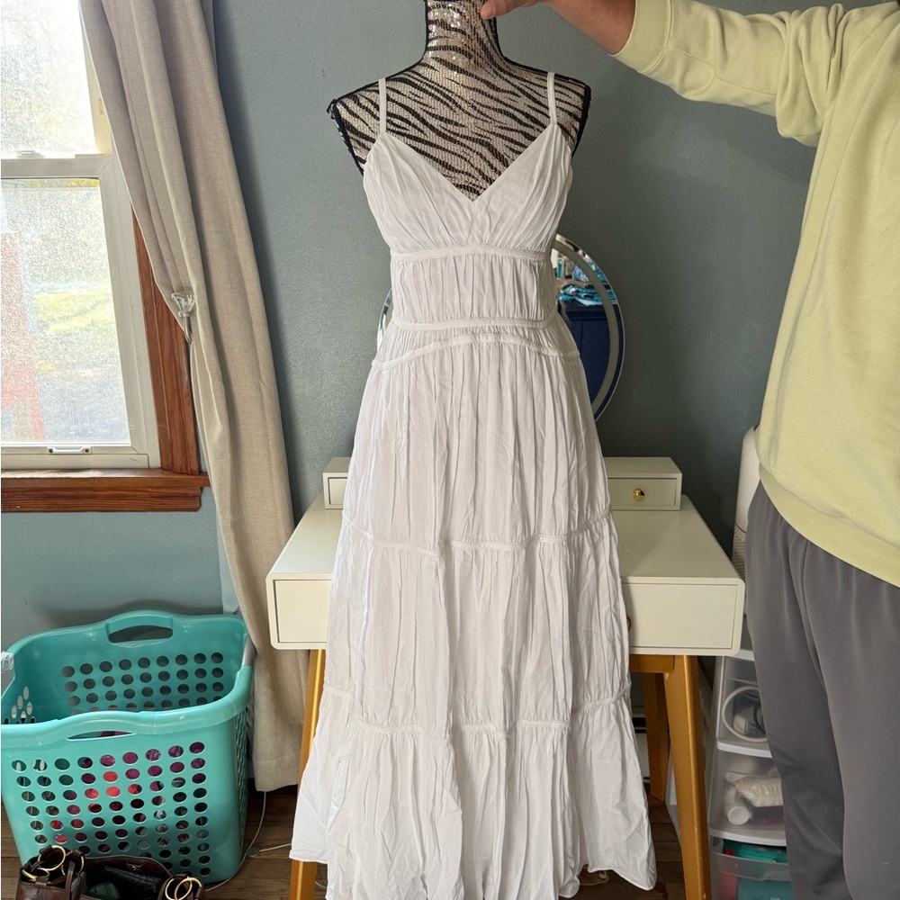 Trina Turk Gemma White Tiered Maxi Dress Size 6